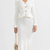 Elegantne Laienev Kootud Midi Kleid