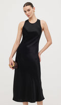 Satiinist Kootud Midi Kleid