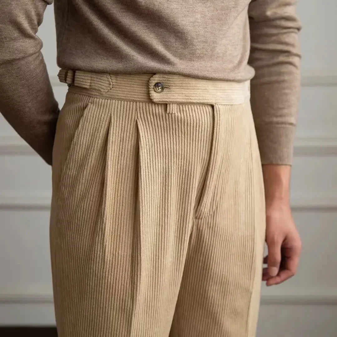 Napoli Kõrge Vöökoht Pleeditud Püksid