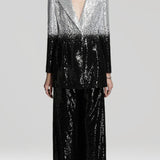 Sädelev Tüll Blazer ja Püksid Komplekt