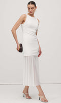 Kerge Overlay Midi Kleid