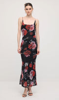 Varrukateta Roosi Prindiga Maxi Kleid