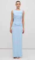 Beebi Sinine Slinky Drape Maxi Kleid