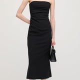 Must Off Shoulder Midi Kleid