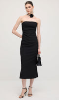 Must Off Shoulder Midi Kleid