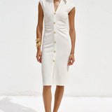 Sturdy Pique Midi Dress