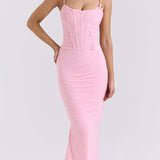 Durable Stretch Mesh Maxi Dress