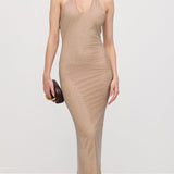 Detailne Halterneck Maxi Kleit
