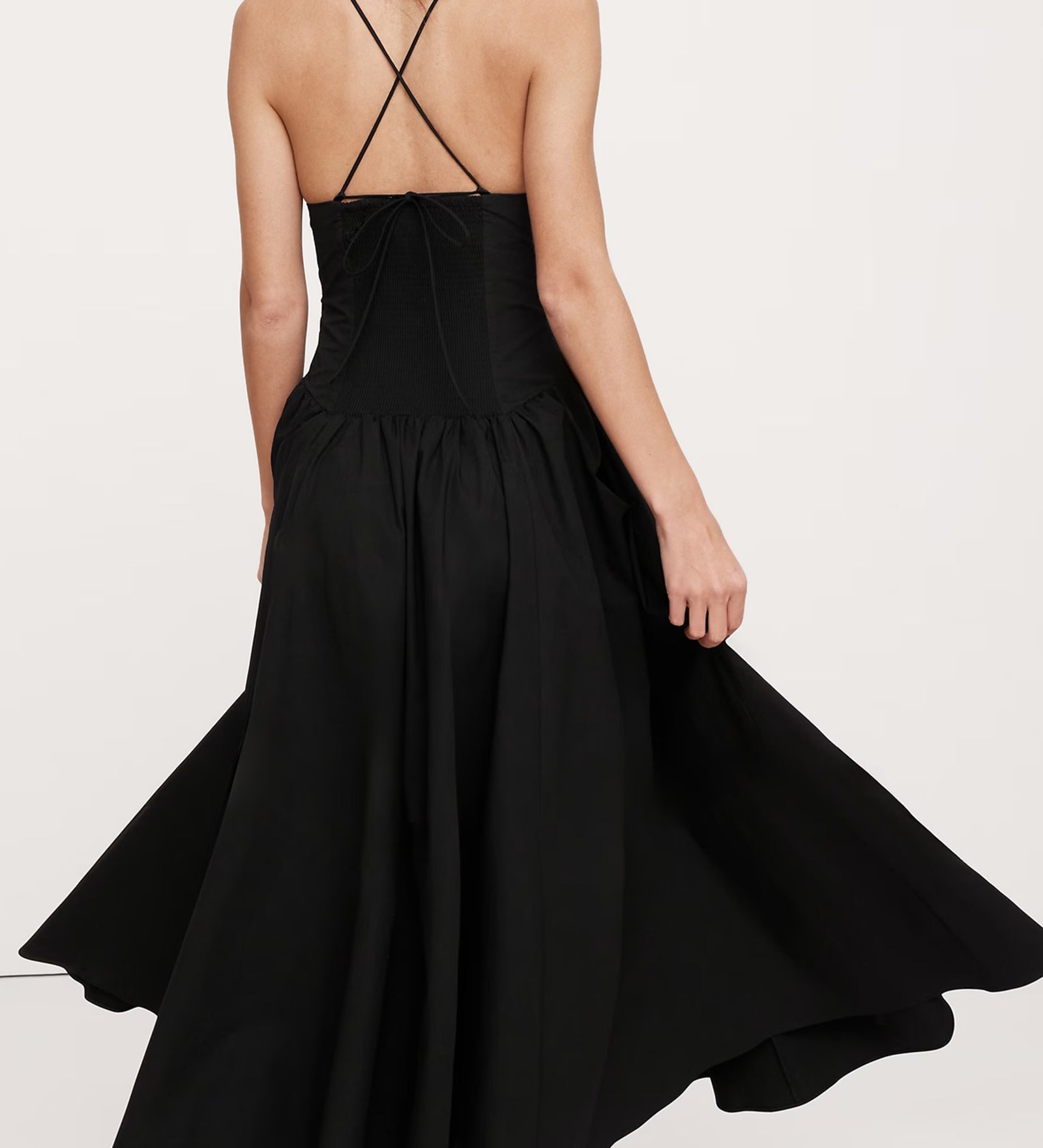 Veniv Cotton Poplin Midi Dress