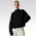 Alma | Oversize-Dolcevita sviiter Piqué detailidega