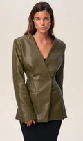 Vegan Naha Blazer Khaki Rohelises