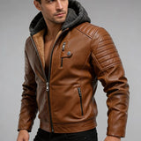 Matej – Nahkjakker kapuutsiga ja voodriga