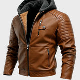 Matej – Nahkjakker kapuutsiga ja voodriga