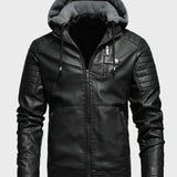 Matej – Nahkjakker kapuutsiga ja voodriga