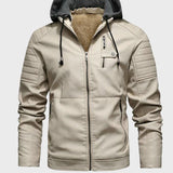 Matej – Nahkjakker kapuutsiga ja voodriga