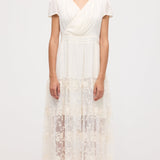 Valge pitsiga midi kleit