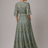 Romi - Elegantne lilleline maxi kleit
