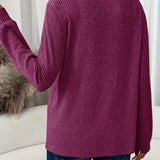 Ribbeltrui met ronde hals