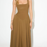 Aurora – Elegantne must midi-kleit