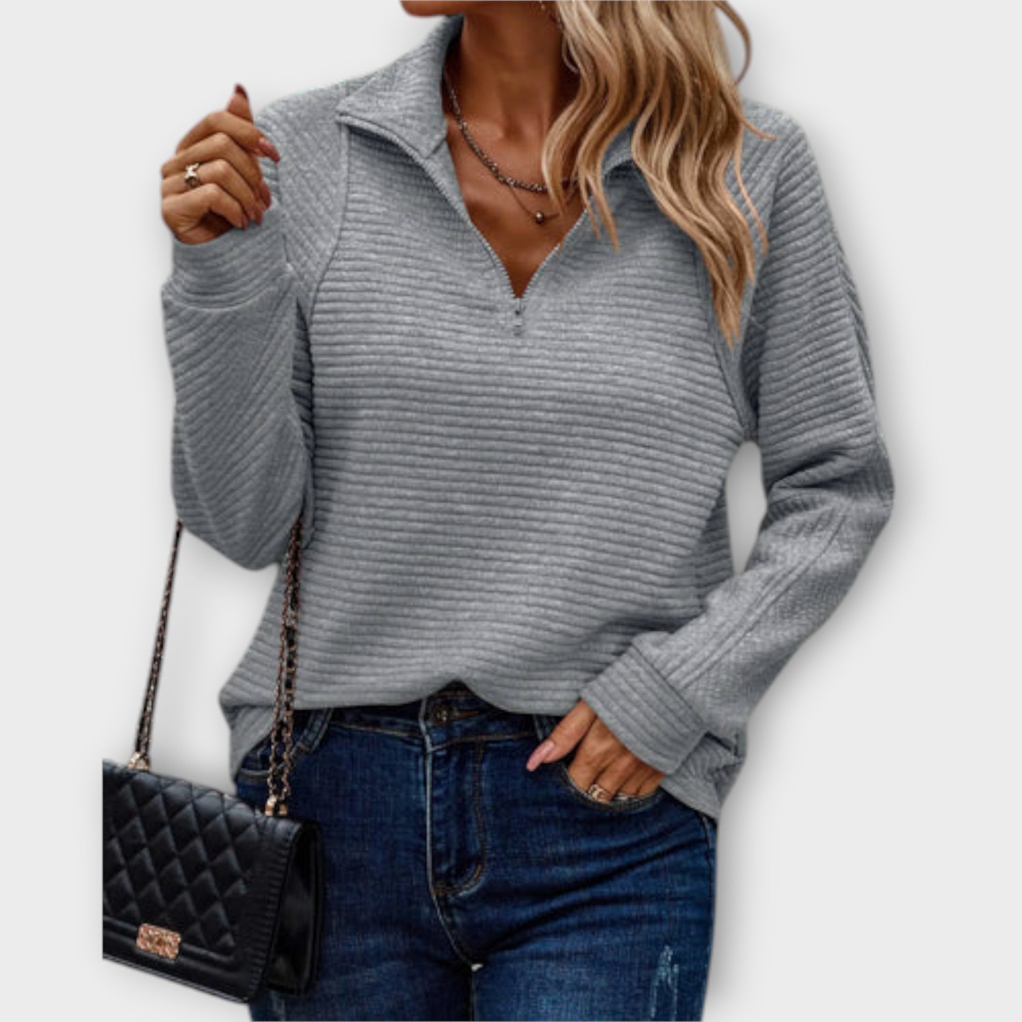Vilja - Pullover polo tõmblukuga