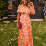 Sandra | Elegantne maksikleit V-dekolteega