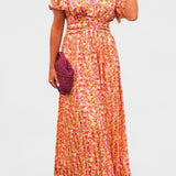 Sandra | Elegantne maksikleit V-dekolteega