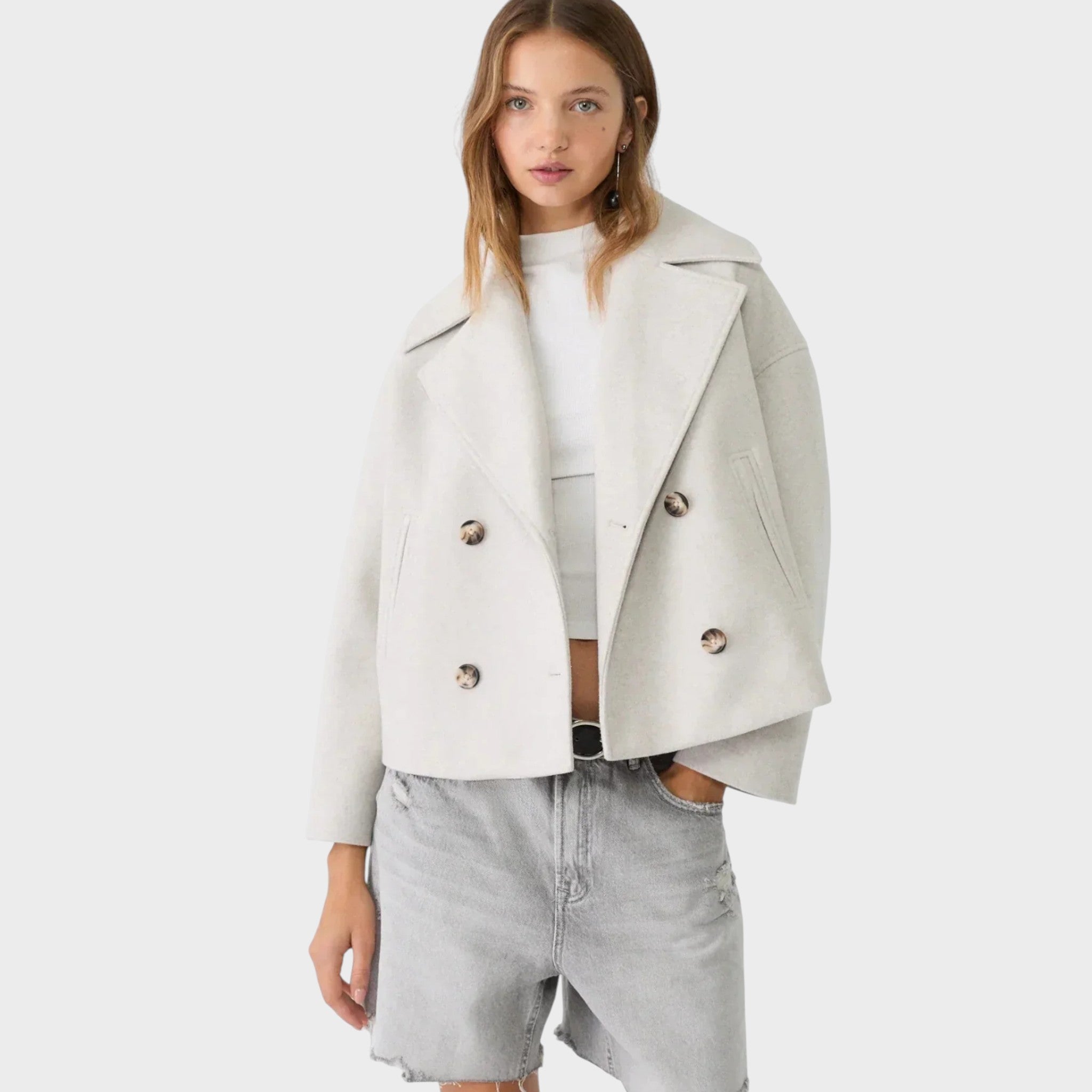 Blanka - Lühike topeltkinnisega jakk Šikk ülemine riietus