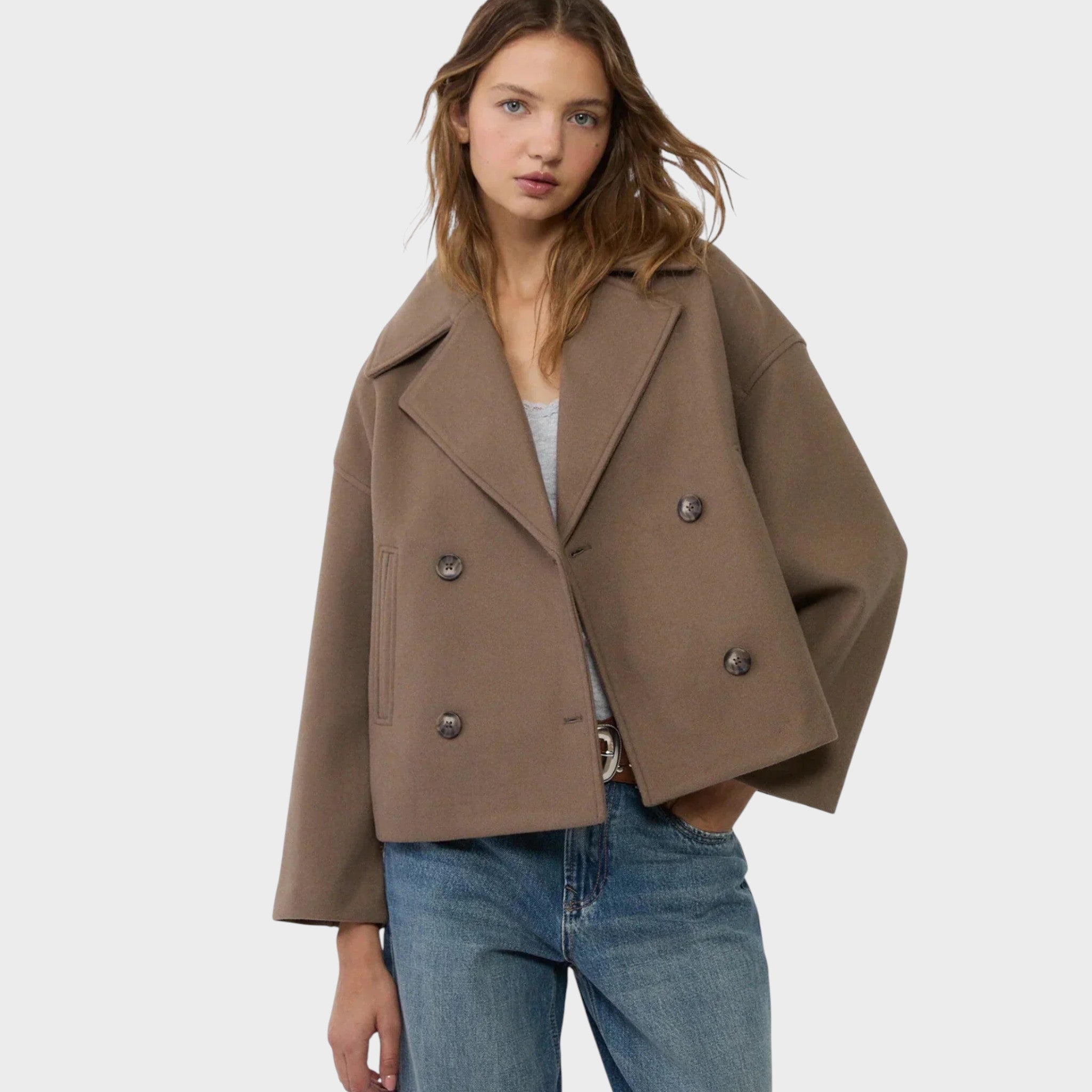 Blanka - Lühike topeltkinnisega jakk Šikk ülemine riietus