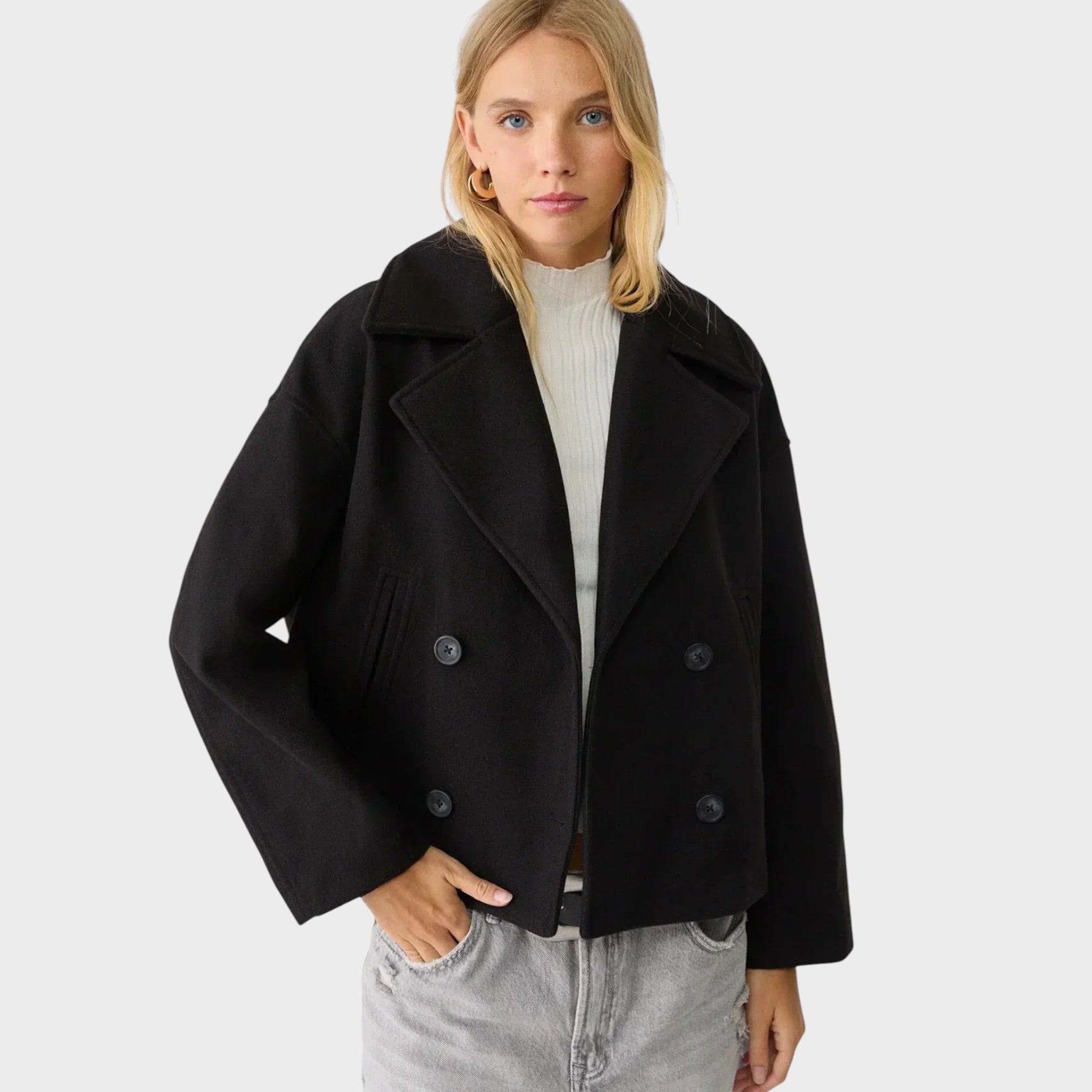 Blanka - Lühike topeltkinnisega jakk Šikk ülemine riietus